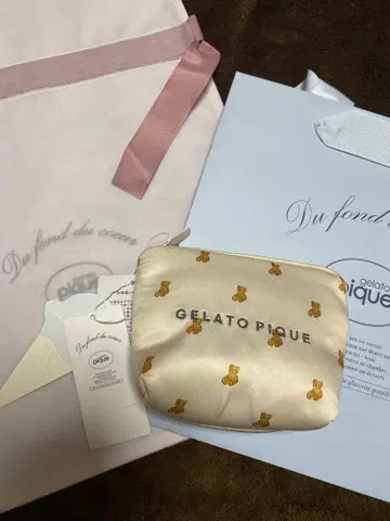 젤라또피케 티슈 파우치 곰 쇼핑백 세트