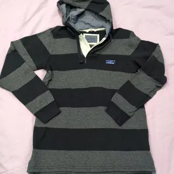 LL 비 그레이 x 블랙 후드 부착 라거 셔츠