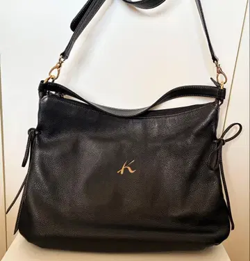 Kitamura 키타무라 슈링크 가죽 숄더백 블랙