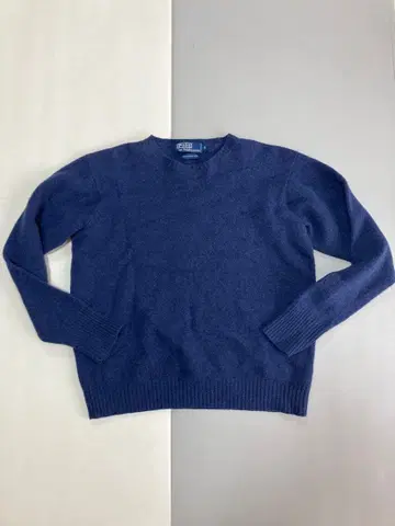 폴로 바이 랄프로렌 니트 U넥 90s 포니 자수 네이비 컬러 램스울