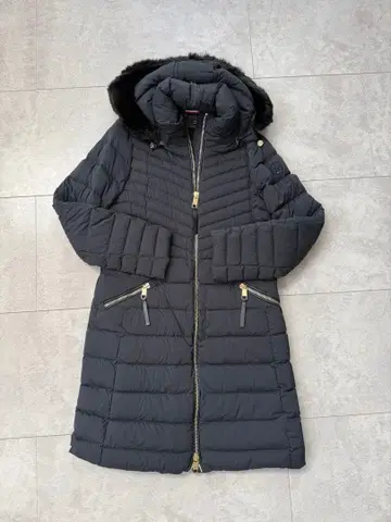 TOMMY HILFIGER 블랙 롱 다운 자켓