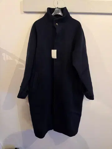 THE NERDYS 네이비 울 코트 스탠드 카라