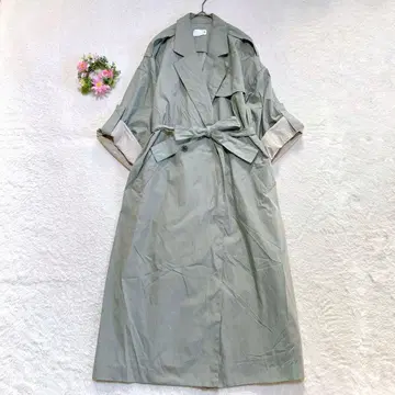 새상품급 [ KBF ] 바이컬러 트렌치코트 더블 브레스트 롤업