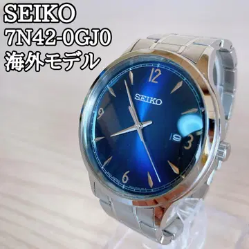 세이코 SEIKO 데이트 7N42-0GJ0 쿼츠 손목시계 해외 모델