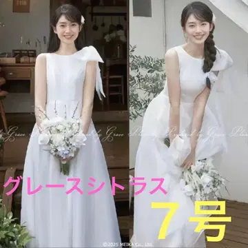 어깨 리본 지퍼 웨딩 드레스 그레이스 시트러스