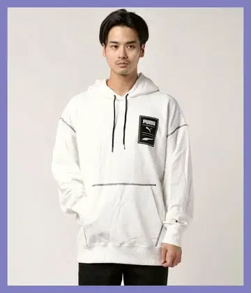 PUMA 푸마 컨디션 최상 완판 와펜 로고 스티치 오버 사이즈 후드티 L