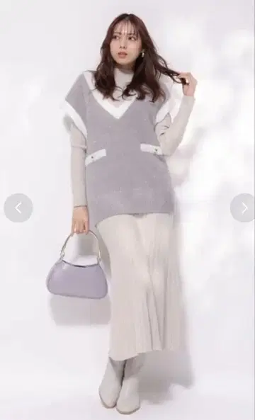 마이 스트라다 라메 베스트 니트 원피스