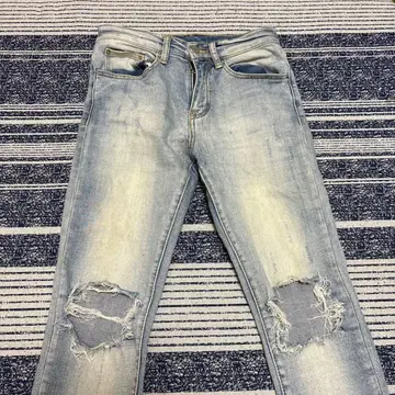 mnml 데미지 데님