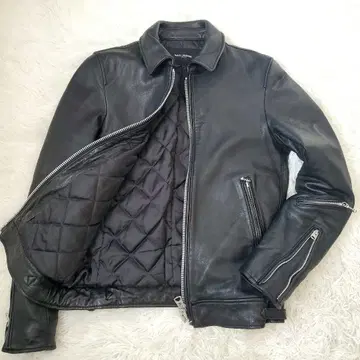 컨디션 최상 nano universe 램 가죽 싱글 라이더 충전솜 블랙