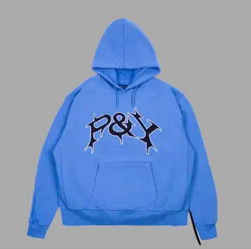 punkandyo fti P&Y 로고 스카이블루 후드 부착 후드티