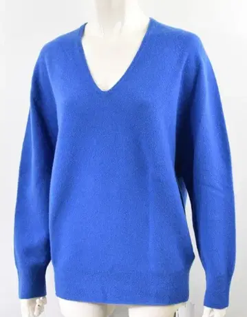 택 포함 새상품 저스길리티 울 캐시미어 니트 2 로얄 블루