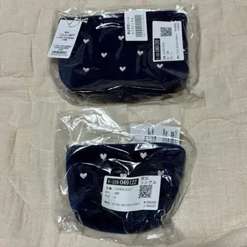 페이러 하트 보트형 파우치 네이비 S M 묶음 판매