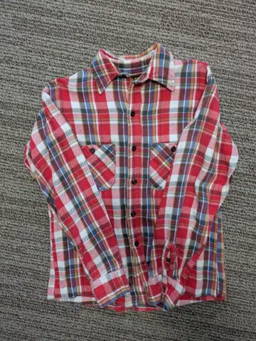 70s DEE CEE 체크 무늬 플란넬 셔츠