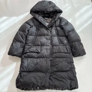 새상품급 유니클로 질 샌더 다운 코트 M 사이즈 블랙 후드 세탁 가능