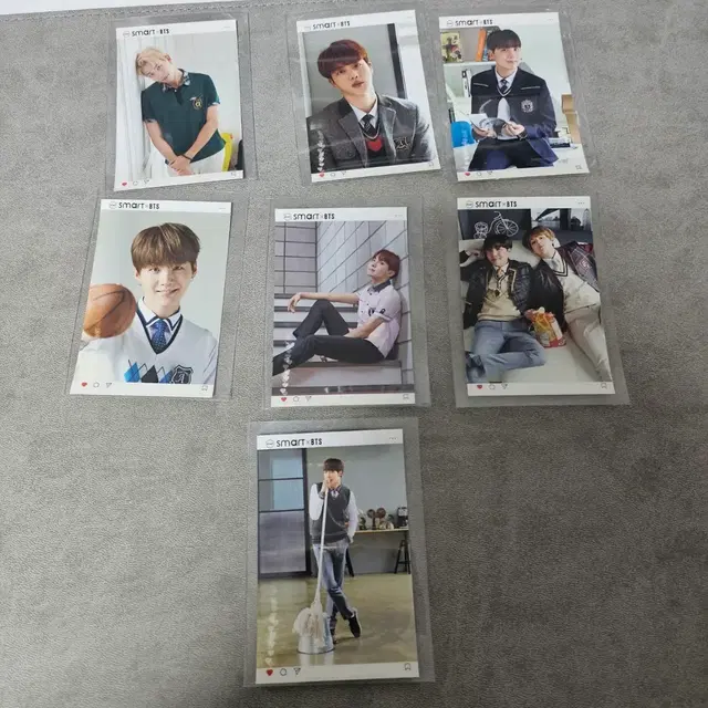 BTS 스마트 교복 포토카드 방탄