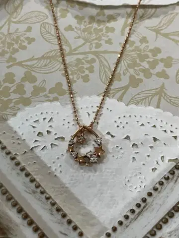 k10 핑크 골드 별 목걸이