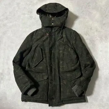 매킨토시 철학 다운 자켓 카모플라주 후드 2way