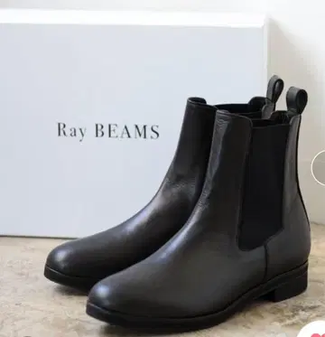 Ray BEAMS 가죽 사이드 고어 부츠