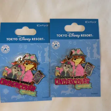 디즈니 주토피아2 핀 배지 닉&주디 2개