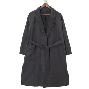 새상품 INGNI 잉그 심플 롱 코트 그레이 리본 벨트 포함 M