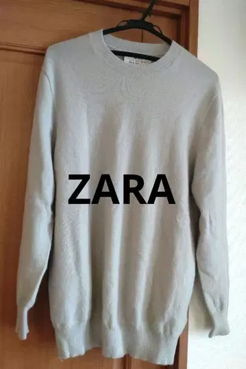 ZARA ORIGINS 캐시미어 남성용 니트 스웨터 M 그레이