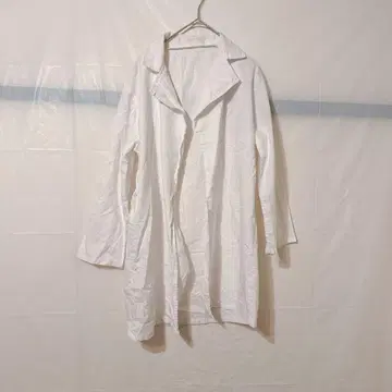 새상품급 화이트 오픈 프론트 자켓 무지 심플 화이트 7부 소매