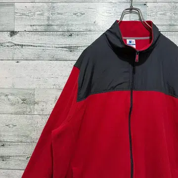 [ 스타터 ] 최고 컬러 레트로 빅 루즈 레어 플리스 블루종