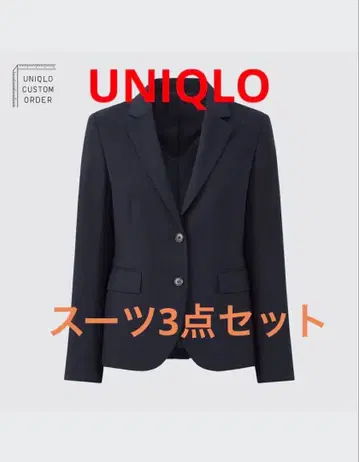 유니클로 여성용 수트 3세트 네이비 스트레치