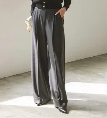 NOBLE TR 트윌 기모 슬랙스 팬츠 38 그레이