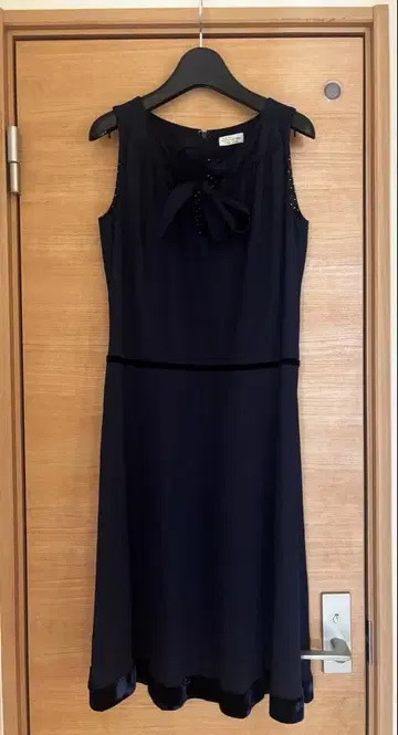 [ 특가 ] 샐리 스콧 sally scott 네이비 도트 리본 드레스