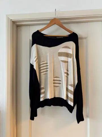 플라보아 스트라이프 무늬 긴팔 니트