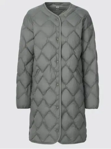 UNIQLO 울트라 라이트 다운 릴랙스 코트 XL 올리브 파우치 포함