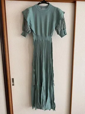 칼 파크 레인 그린 니트 원피스 S