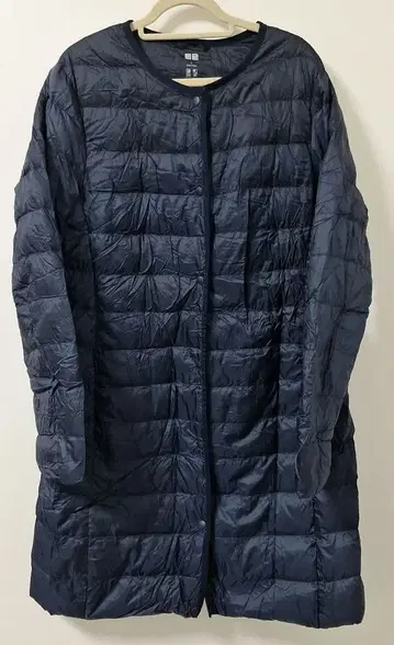 유니클로 울트라 라이트 다운 롱 네이비 L