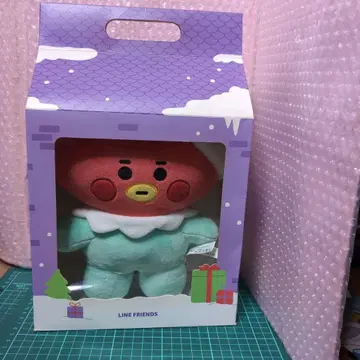 BT21 TATA 봉제 인형 HAPPY HOLIDAY WITH BT21
