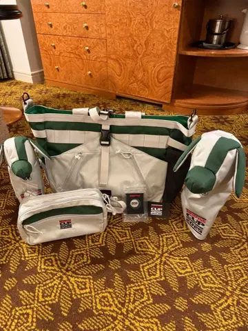 BRIEFING 토트백 세트 화이트/그린