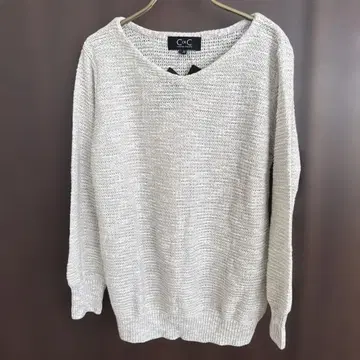 [ 미사용 새상품 ] 쿠 드 샹스 라메 니트 사이즈 38