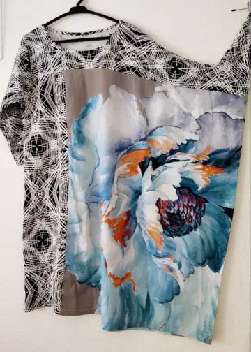 antiqua 롱 원피스 꽃무늬 기하학 패턴 안티카