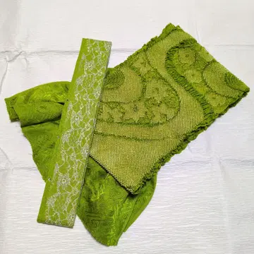 이치조 레이스 겹침 카라 오비 장식 천 세트