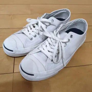 컨버스 잭퍼셀 가죽 화이트 중고품 26cm