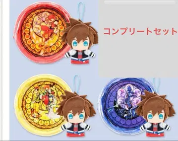 킹덤 하츠 다이브 투 하트 파우치 & 손가락 퍼펫 세트 빨강 노랑 파랑