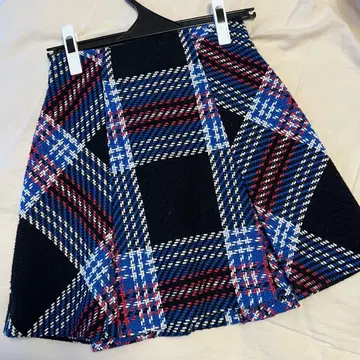 로프 체크 미니 스커트