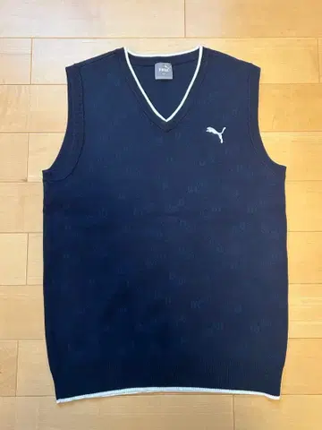 PUMA 네이비 V넥 베스트 XL 새상품급