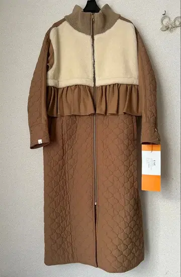 새상품 1% 슈헤이 오가와 USU GALLERY 퀼팅 코트 프릴