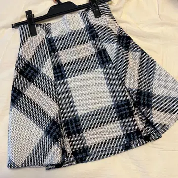 로핑 체크 스커트 미니