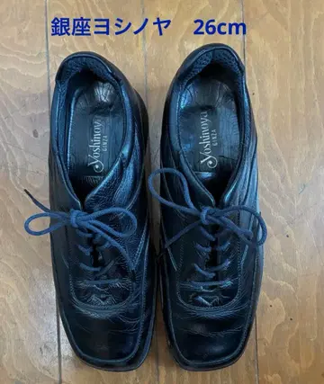 긴자 요시노야 소가죽 레더 스니커즈 워킹화 26cm