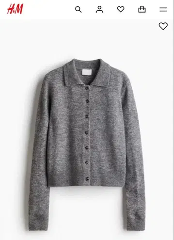 H&M 카라 부착 가디건