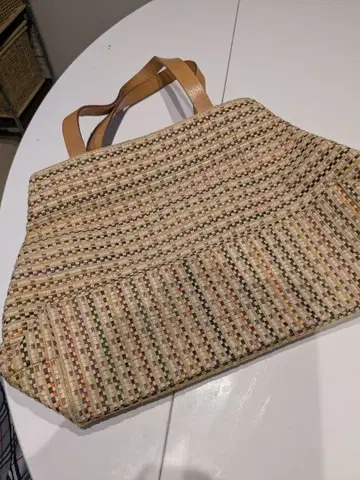 스트라이프 무늬 토트백