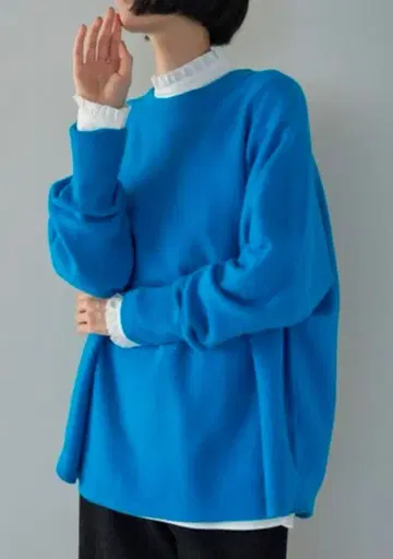 안피로 복슬복슬 니트 라운드 헴 여성용 S