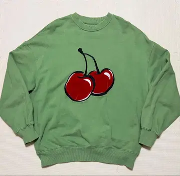 [ KIRSH 키르시 ] 체리 로고 맨투맨 그린 size1